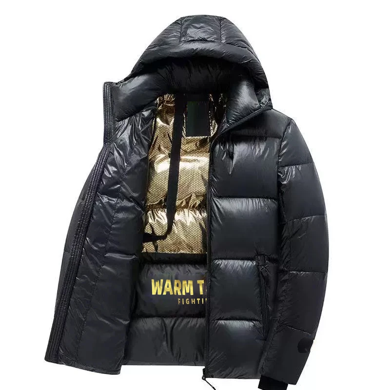 Mens Hooded Casual Outwear Detachable Hat Outfits Parkas Coat Male 2024 Men New Autumn Winter warm Waterproof Parkas Jacket Coat