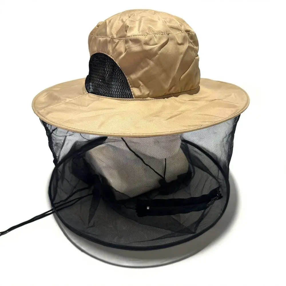 Outdoor Anti Bee Hat Fishing Cap Mesh Veil Mosquito Proof Breathable Sun Protection For Camping Hiking Gear