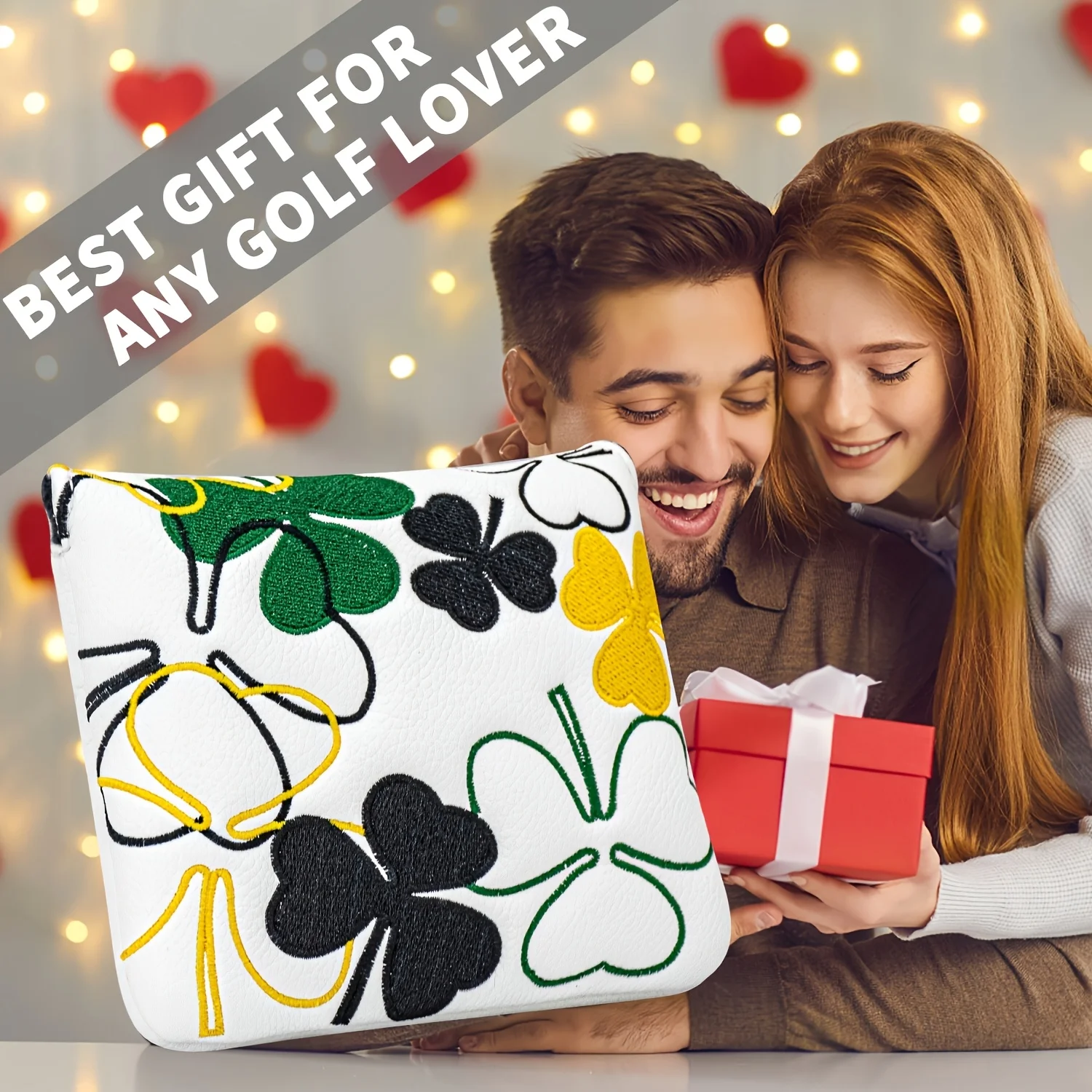 1pc Floral Print Style Design Style Club Head Cover, Golf Putter Club Cover, Golf Mallet Putter Cover - PU with Advanced image 5