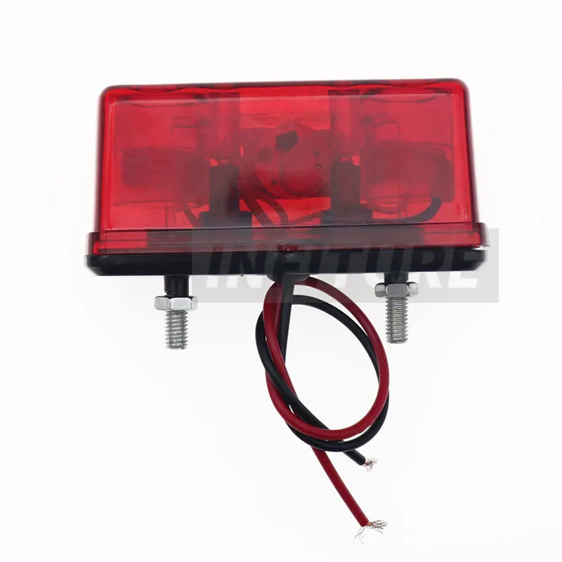 2x Led License Number Plate Light 12V 24V Red Waterproof Universal Car Truck Lorry Trailer Tail Light License Plate Lamps