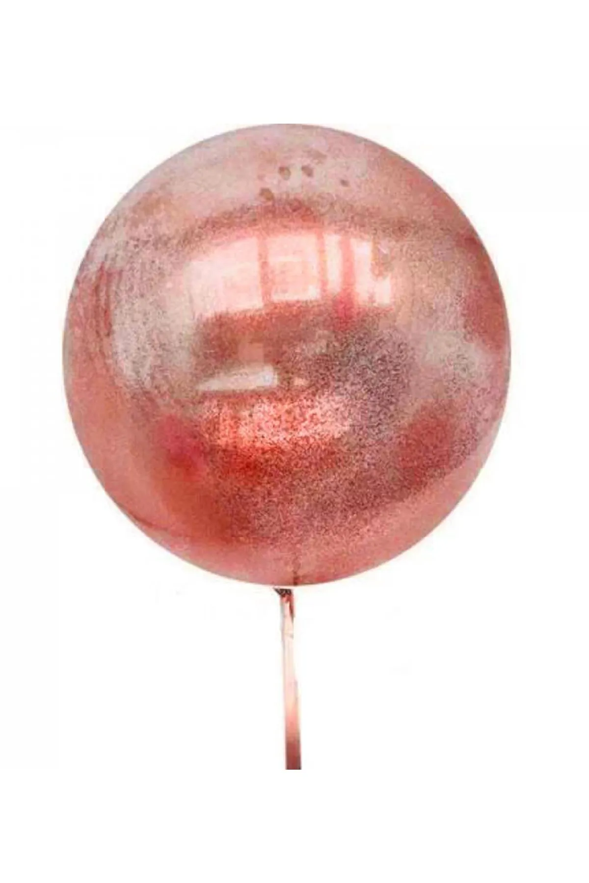 Red silvery round transparent balloon 24 inch