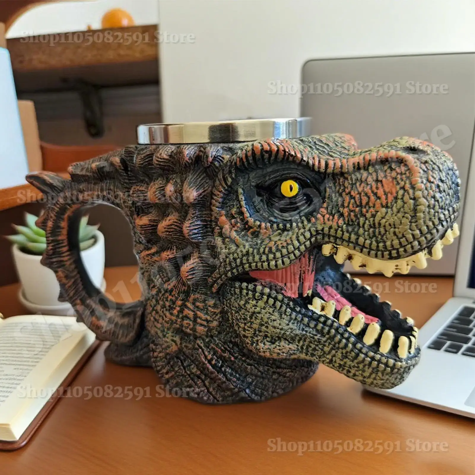 

2025 Dinosaur Coffee Mug Dinosaur Theme Insulated Mug Creative Dinosaur Shaped Water Cup Breakfast Cup Gift Coffee Mug Tea Cup