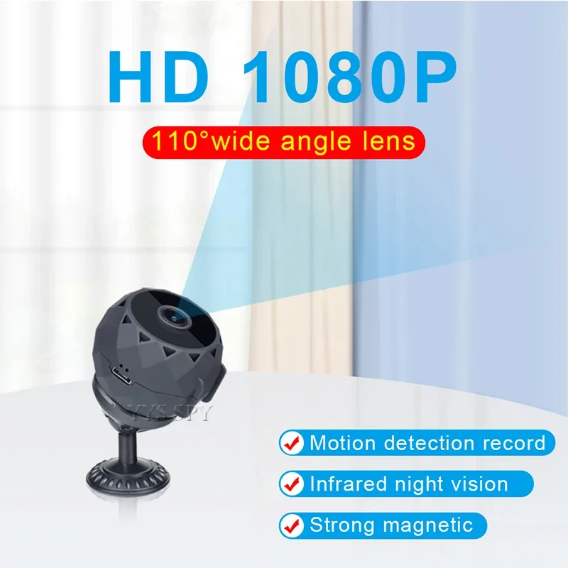 Mini cámara HD de visión nocturna, cámara Digital, cámara corporal magnética, cámara inteligente para el hogar, cámara fotográfica de seguridad, soporte para tarjeta TF oculta