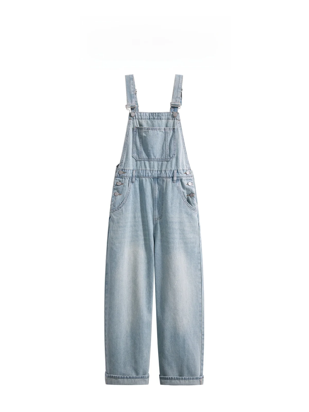 

Light Wa Denim Overalls Women's Loose High Waist Wide Leg Spring 2025 Vintage Sle Casual Comfortable Pants