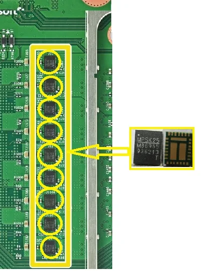 5PCS  Original New For Xbox Series X U41 U52 U46 U48 U1000 U1001 U4 U55 U1013 Mosfet Chip IC M86965 Power Phase Modules