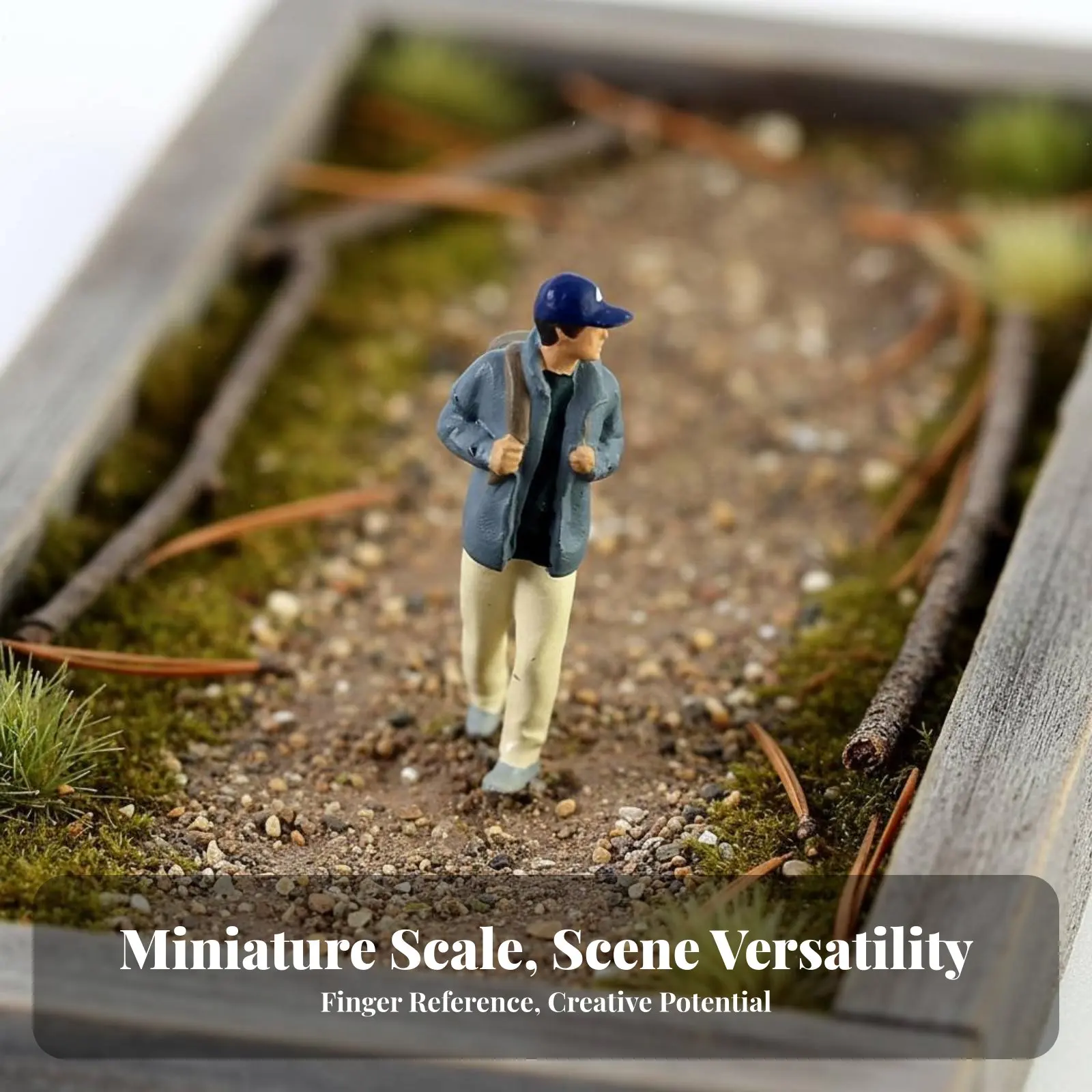 

Фигурка туриста в масштабе 1:64: реалистичная миниатюрная фигурка человека для кемпинговых сцен, расписанная вручную, из смолы, с натуральными чертами лица