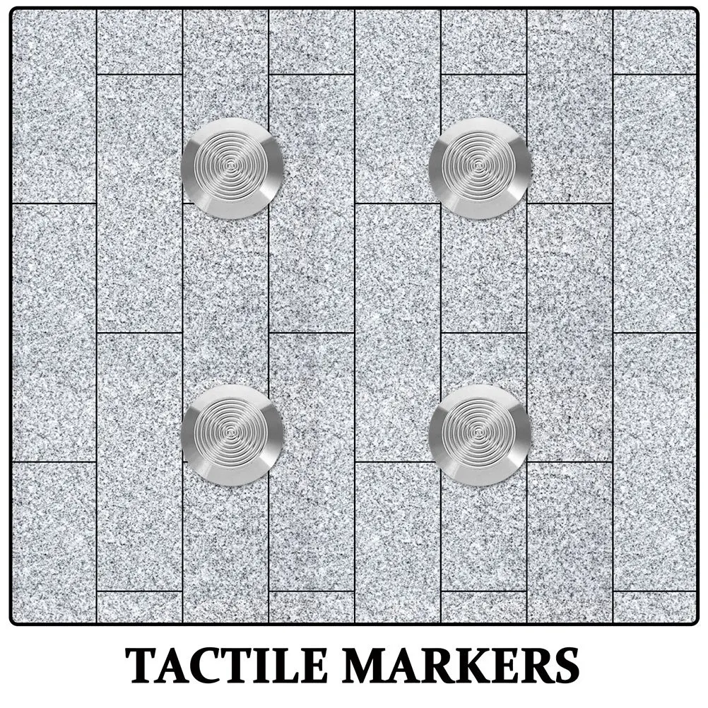 6 pezzi chiodi guida marciapiede cieco chiodi per pavimentazione tattile di sicurezza in acciaio inossidabile per percorso passerella aeroporto Metro