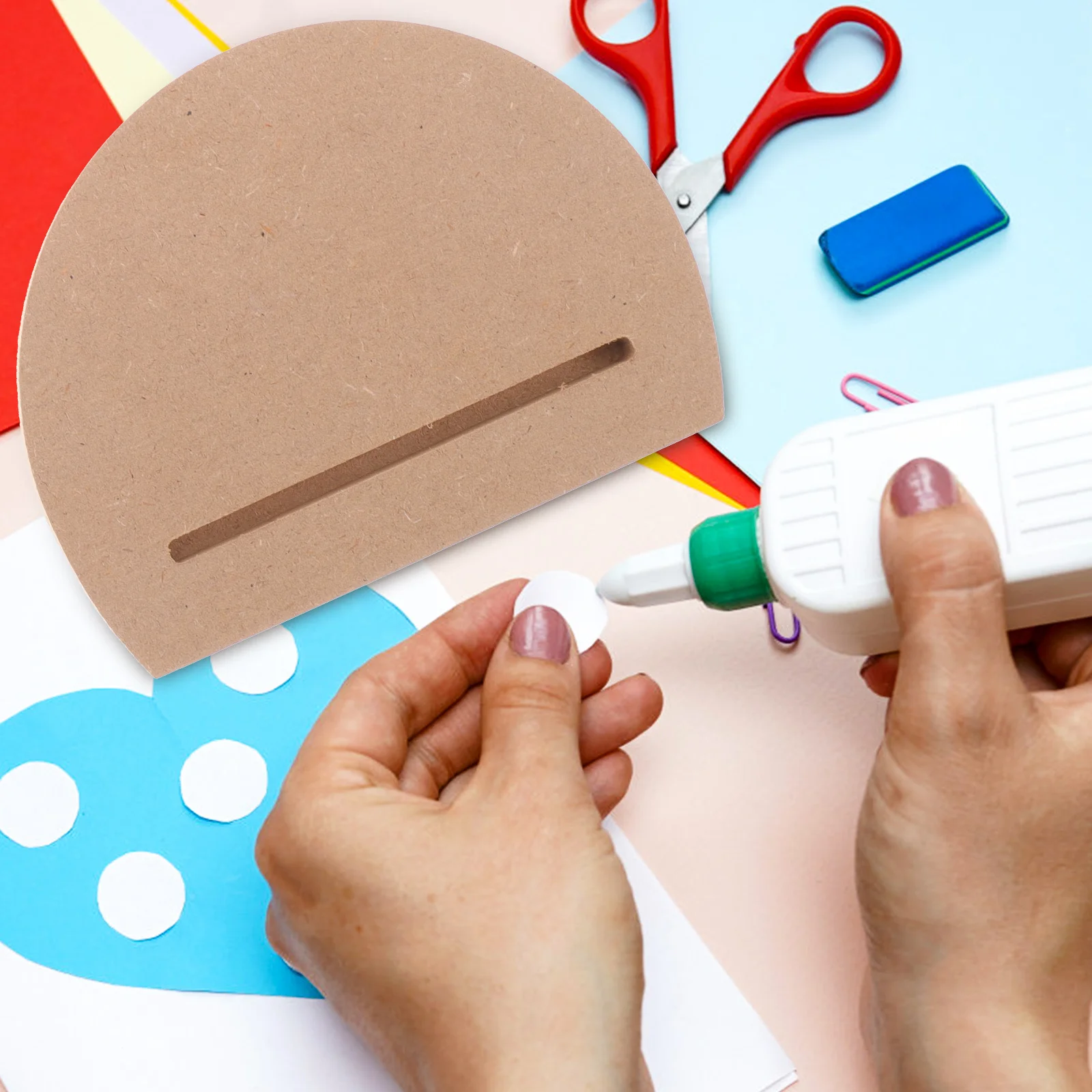 

2Pcs DIY Wooden Round Mirror Unpainted Hand Painting Blank Tabletop Kids Creative Craft Supply Educational Mirror Making