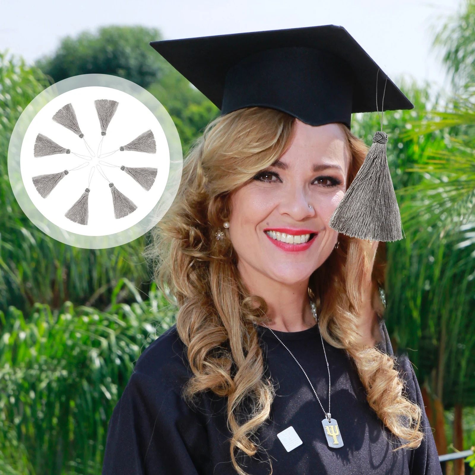 

8 Pcs Curtain Hand-woven Hanging Fringe Tassels Sewing Nylon Small Dressing Accessories