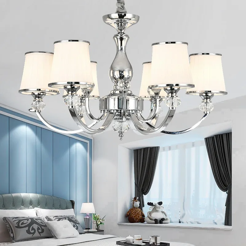 European Style Living Room Chandelier Atmosphere Luxury Crystal Chandelier Home Bedroom Dining Room Lamp Chandelier Suspension