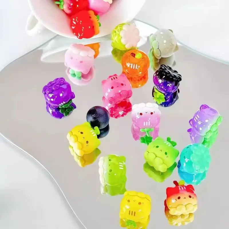 Hot Koop Aardbei Musta Octopus Kat Miao Miao Fruitmarkt Serie Leuke Blind Tas Leuke Schattige Fruit Mini Model Geschenken Op Voorraad