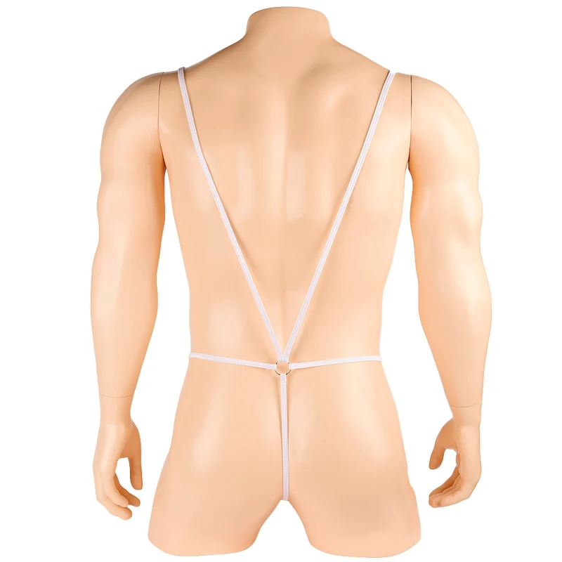 بذلة رجالية زيمي ثونغ بحلقة حديدية ، تي شيرت مثير شفاف ، لعب ألعاب ، حمالة خصر منخفض ، ملابس داخلية #3