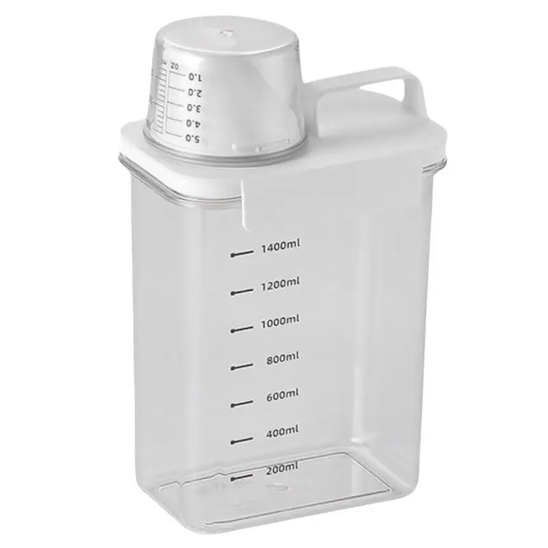 【HG】Airtight Laundry Detergent Dispenser Powder Storage Box Clear Washing Powder Liquid Container With Lids Jar view 6