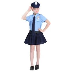 Dziewczęcy kostium policjanta Zestaw policjanta Uniform Dress Up Halloween Out pasuje do dzieci