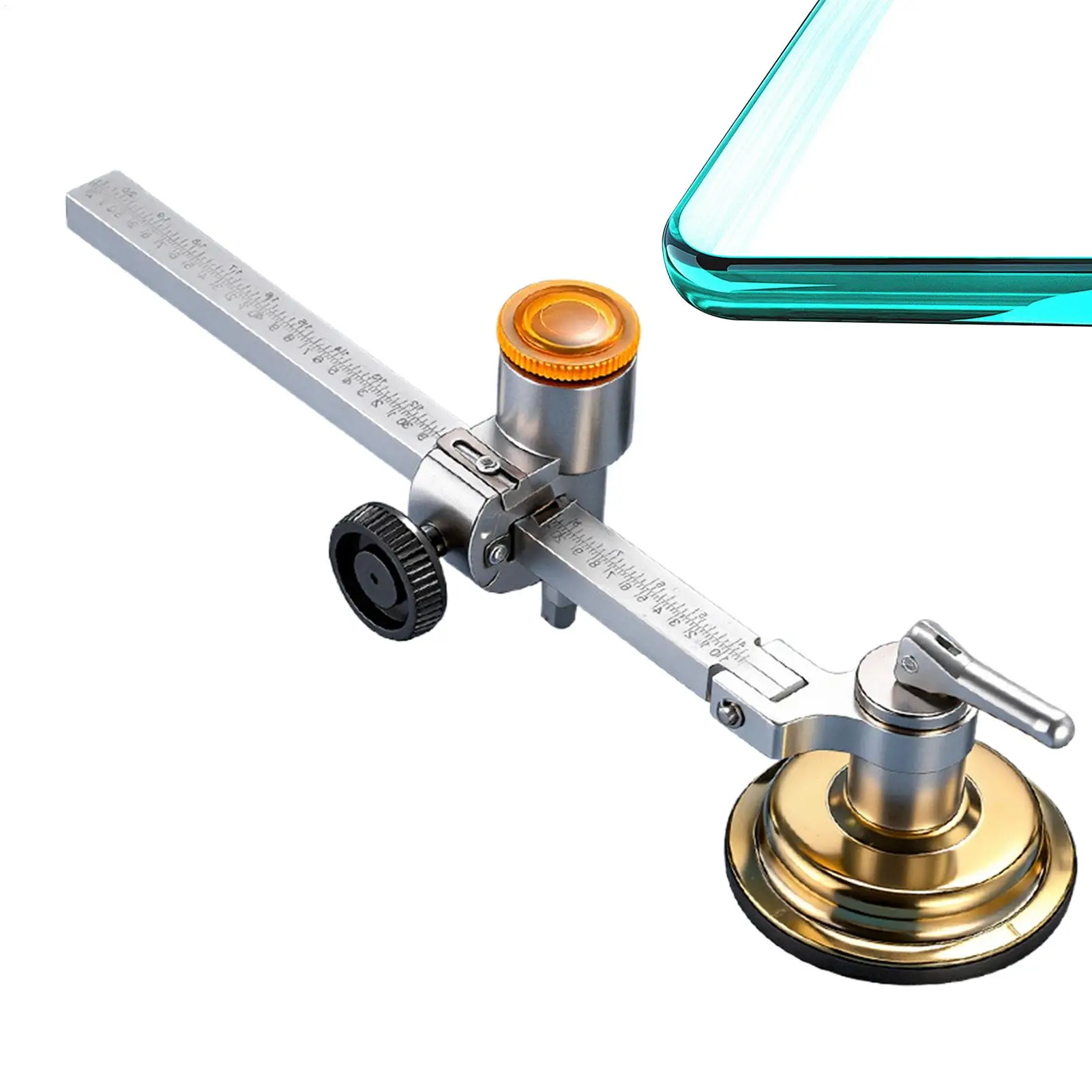 

Manual Glass Circle Cutter Tool Circle Glass Cutter Precise Suction Adjustable Mirror Cutting Tool Glass Ring Cutter