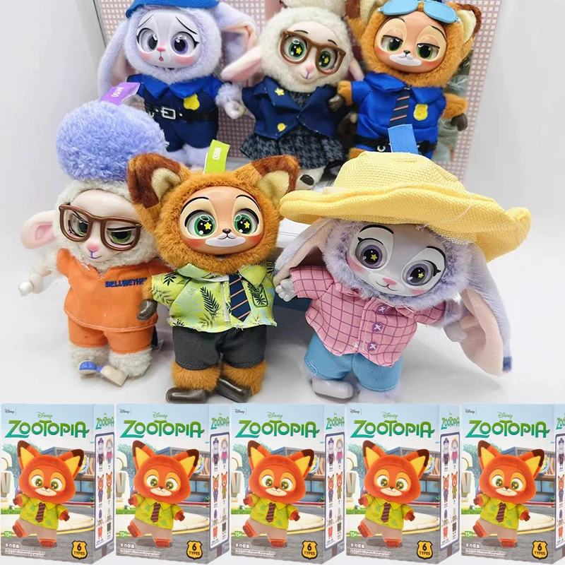 

IN STOCK Zootopia Series Blind Box Cartoon Character Vinyl Plush Bag Pendant Toy Mystery Trendy Box Birthday Gift for Girlfriend