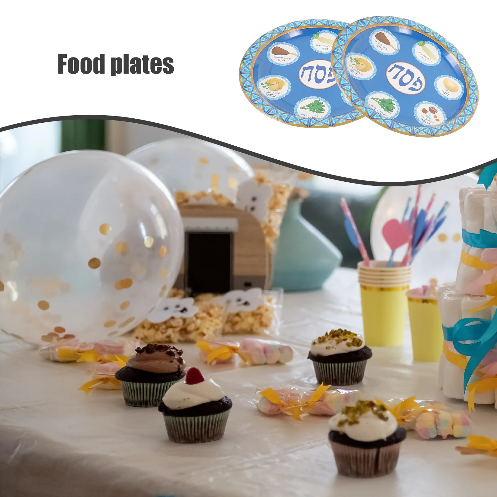 Table Decoration Passover Party Plates Dessert Convenient Cake Venue Setting Props Red Banquet