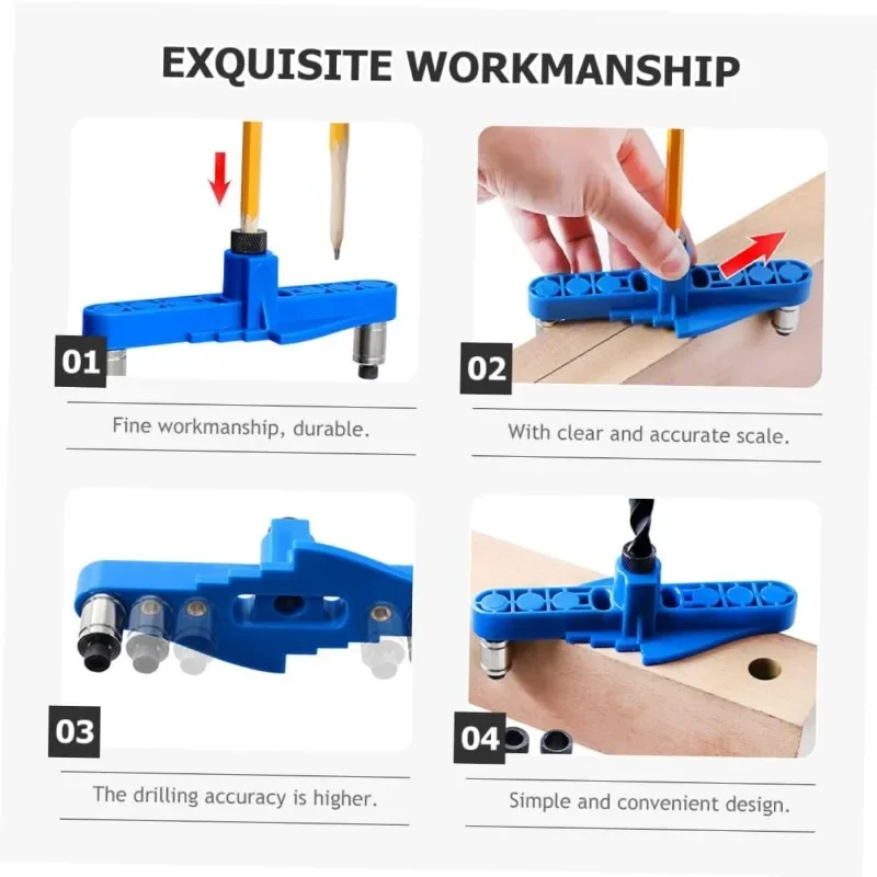 Woodworking Pocket Hole Jig 6/8/10mm Self-centering Scriber Doweling Jig Drill Guide Locator Hole Puncher Carpentry Tool Locator