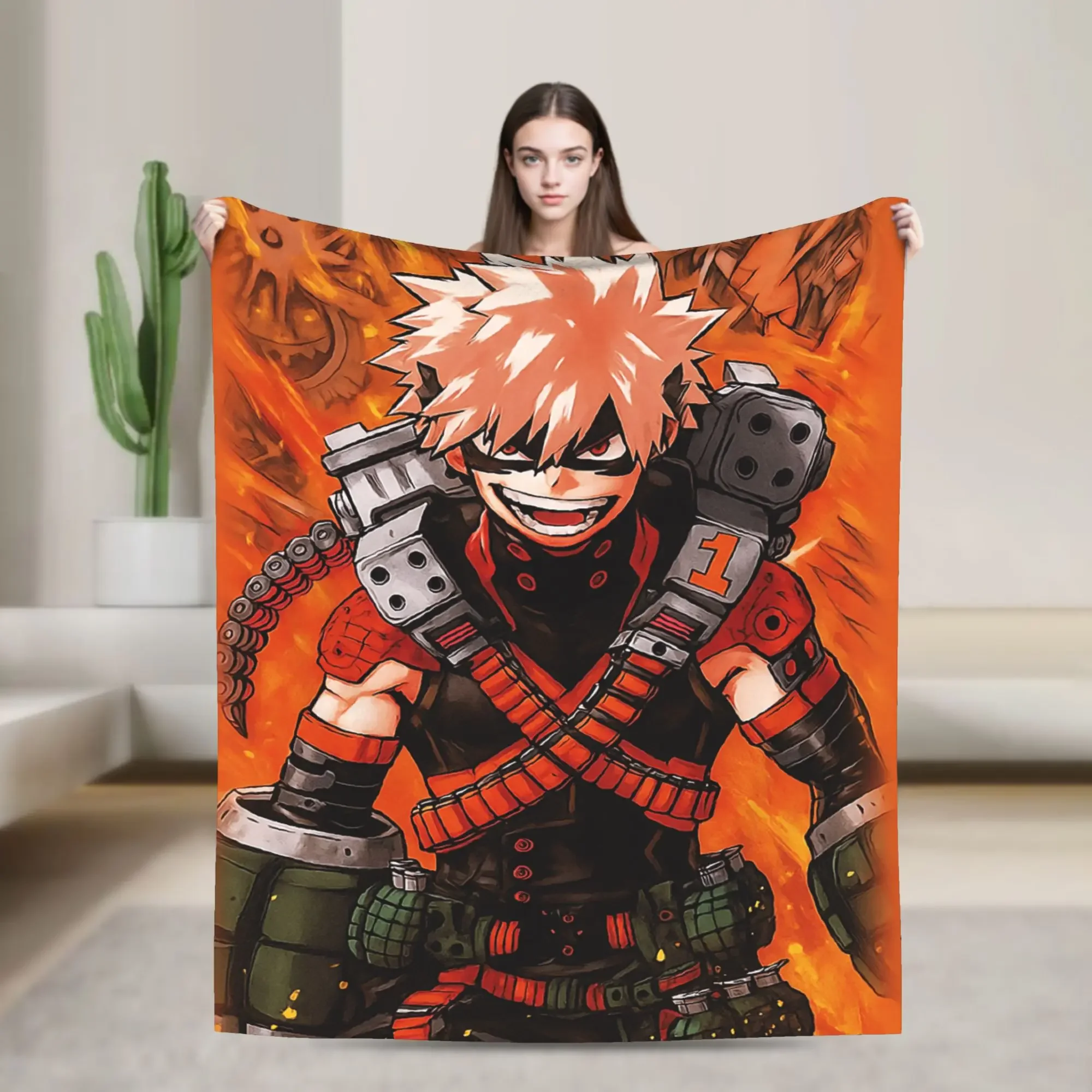 My Hero Academia Boku Blanket Soft Quality Throw Blanket Comfortable Bedspread for Winter Boy Girl Indoor Outdoor