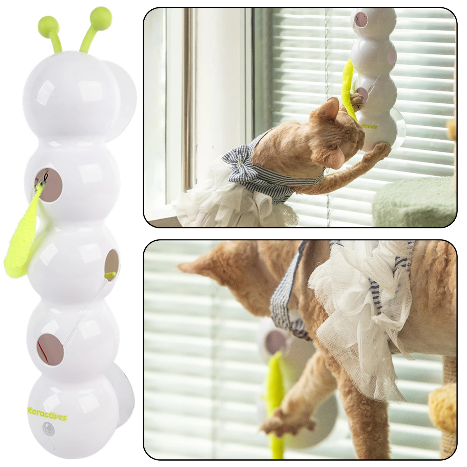 

Interactive Caterpillars Cat Toy For Indoor Cats Battery Powered Boredom Busters For Small Medium Large Cat