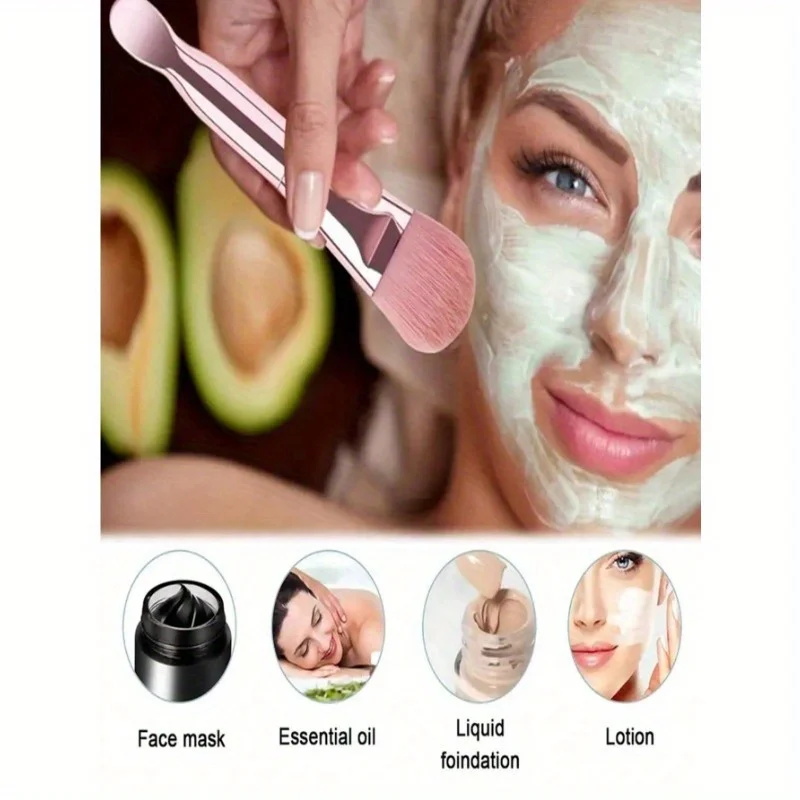 Pinceau facial en silicone à double tête, 2 pièces, outil spécial pour application de film de boue sur les zones du visage