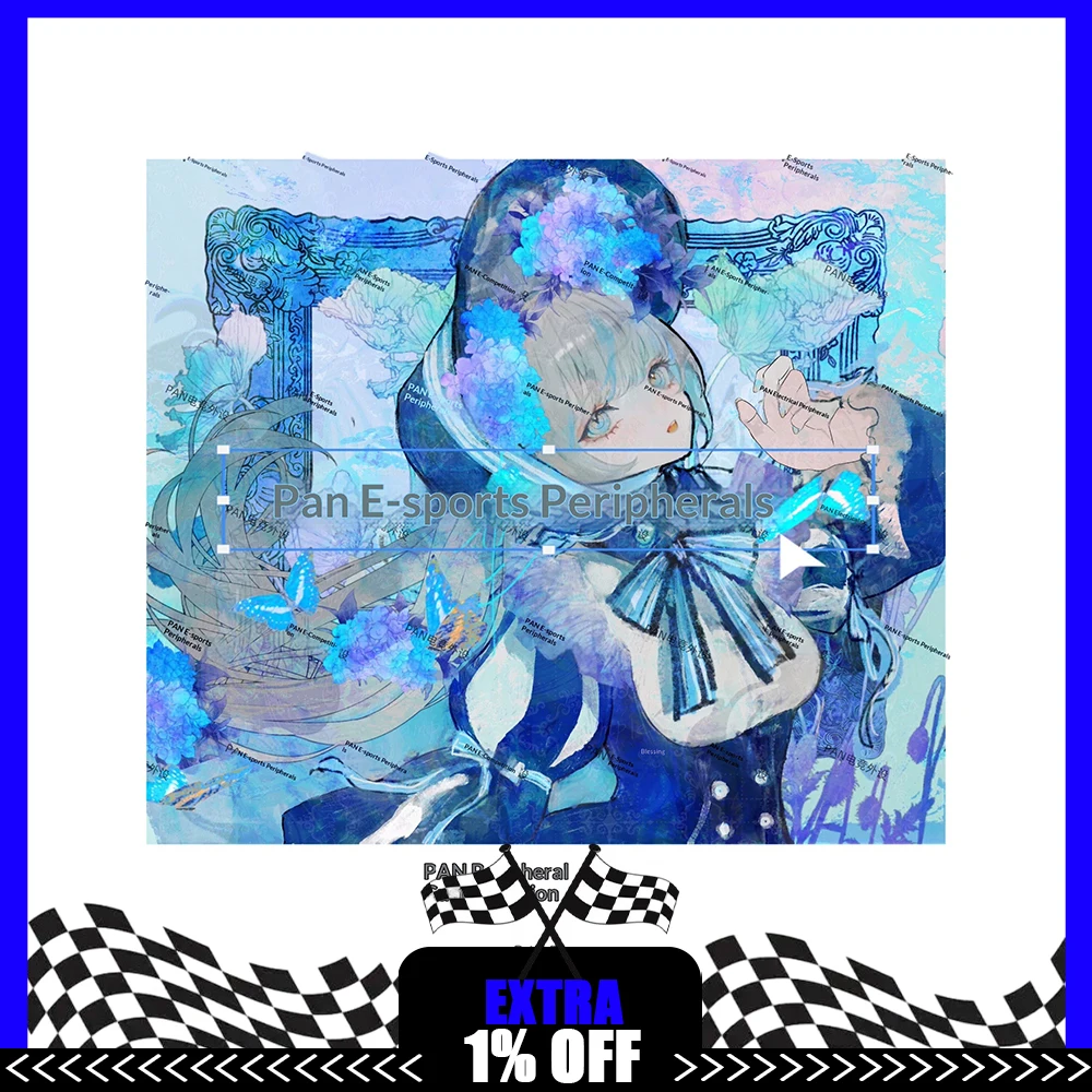 PAN Esports Snowstorm Butterfly Glass Gaming Mousepad FPS Both Speed And Smooth Mouse Pad For VALORANT TTK CSGO PC Accessories