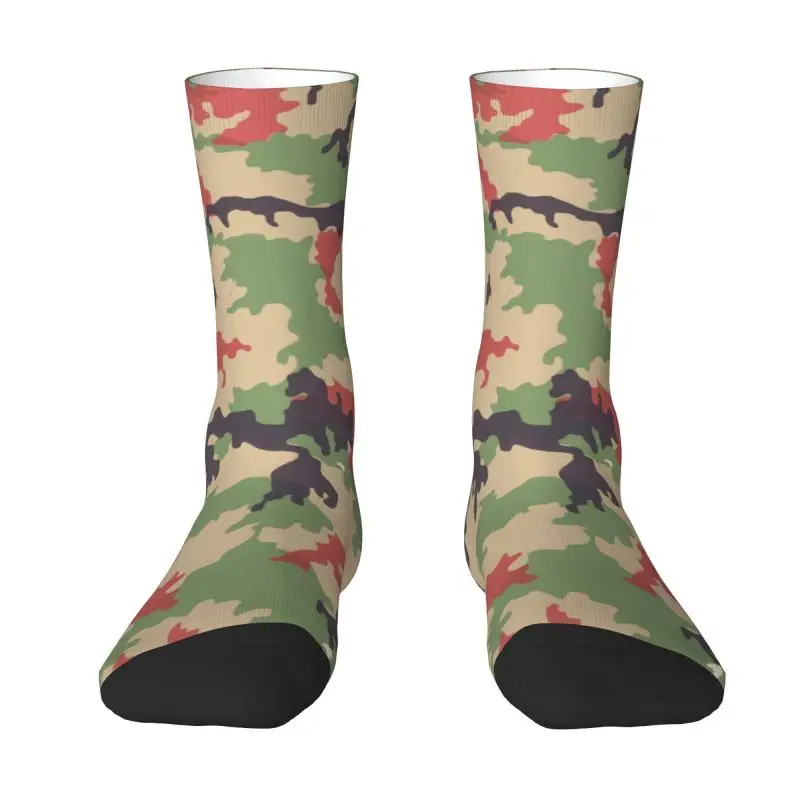 

Swiss Alpenflage Camo Mens Crew Socks Unisex Novelty Camouflage Spring Summer Autumn Winter Dress Socks