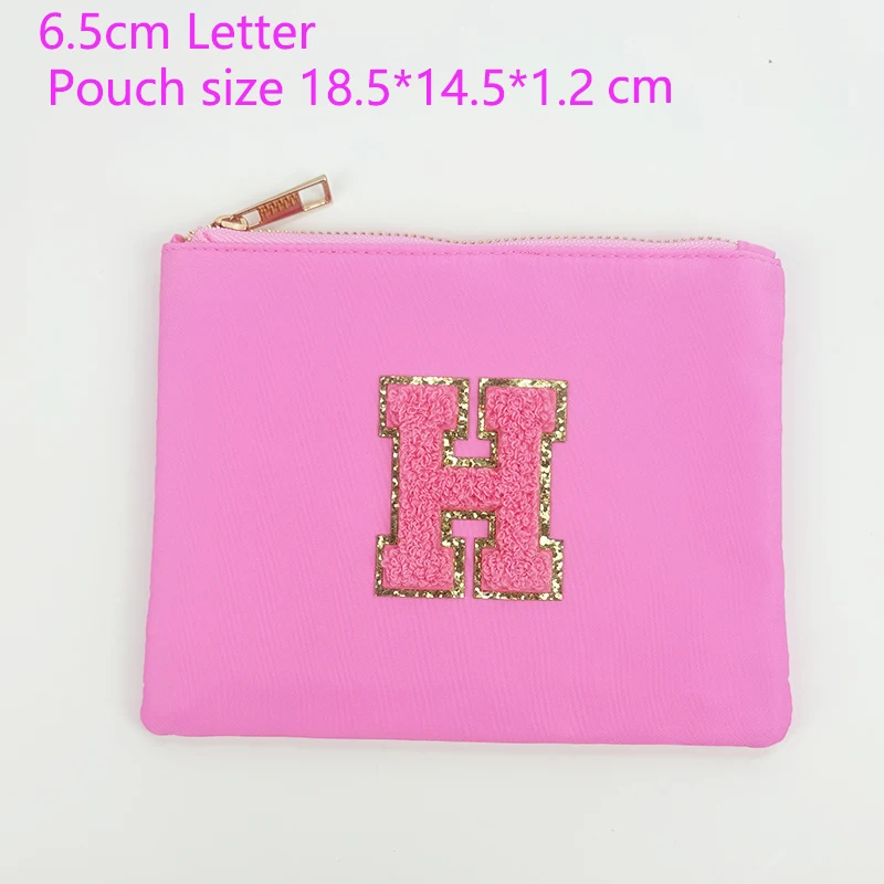 Gleit Towel embroidered 6.5cm pink English letters DIY luggage accessories Clothing accessories Self-adhesive embroidery patch