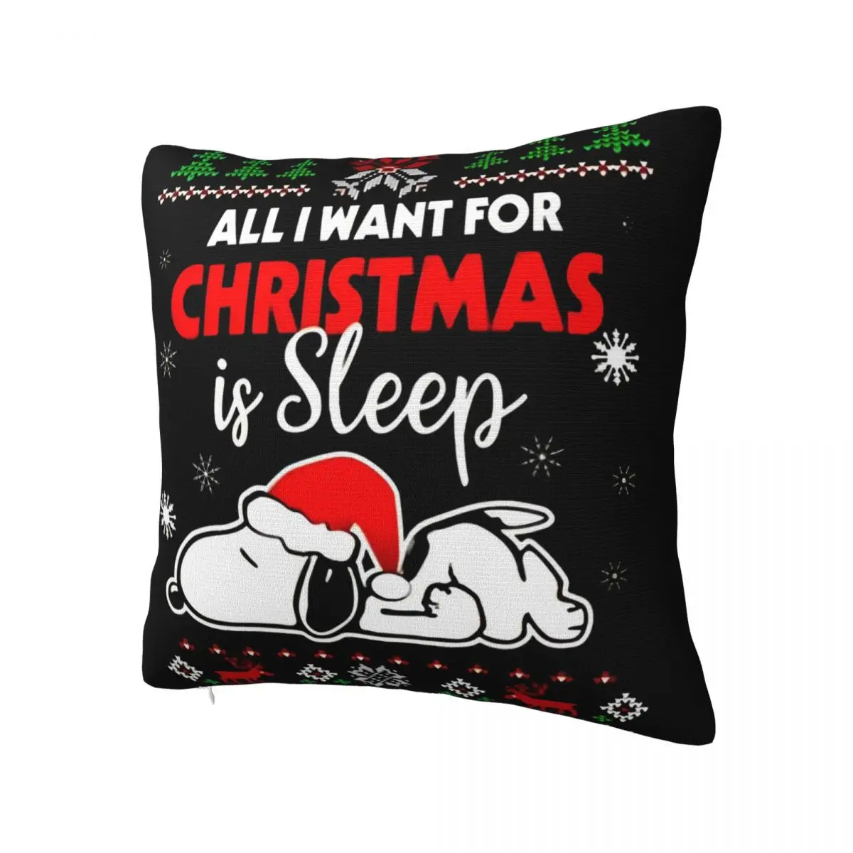 Pillow Cover Merry Christmas Snoopy Printed Cushion Cover All Want For Christmas Pillow Case For Home Decoration Pillowcases