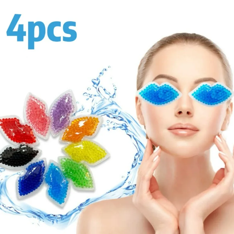 

4pcs lip gel ice pack, reusable mini ice pack, cold and hot therapy, suitable for daily eye and lip care and travel accessories.