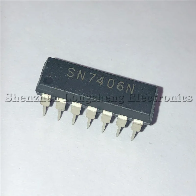 10PCS/LOT NEW SN7406N SN7406  HD7406P  DIP-14 Six Inverting Buffer/Driver  In Stock