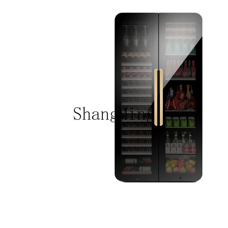 ZYY frequency conversion double door red wine cabinet constant temperature ultra-thin ice bar tea refrigerator embedded