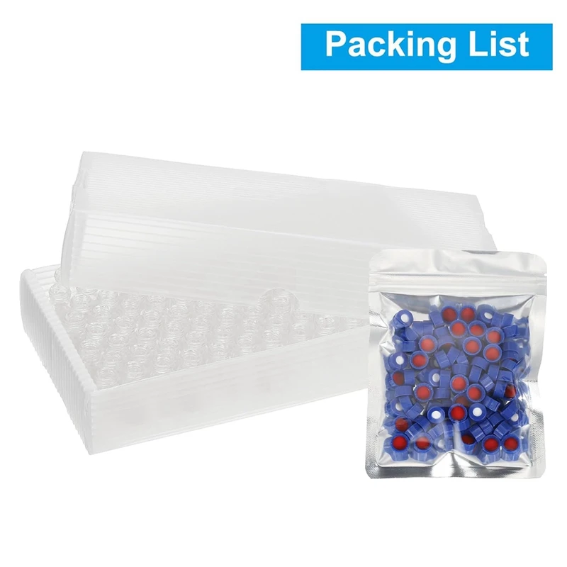 Botol Autosampler 2Ml, Botol HPLC/GC 9-425 Botol Bening Lab Botol Sampel Tutup Sekrup Tambalan Tulis