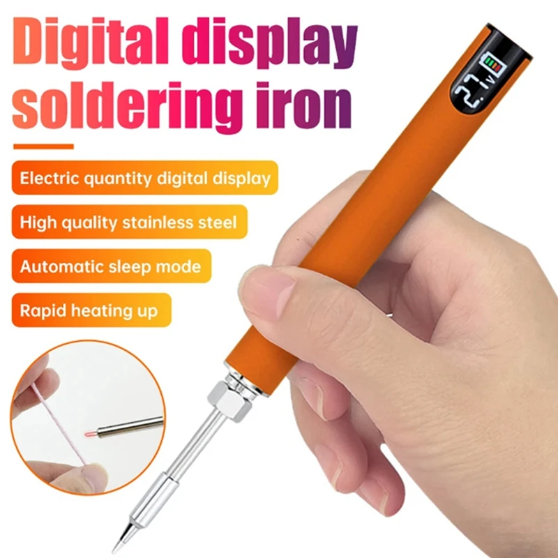 Wireless Charging Electric Soldering Iron Solder Adjustable Voltage & Portable Fast Charging Repair Welding Tools-AT64