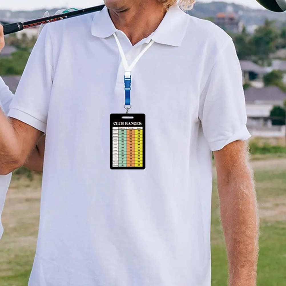 

12 Sheet Golf Distance Chart Scorecards Accurate Portable Easy Read Range Cards Golf Score Counter for Training