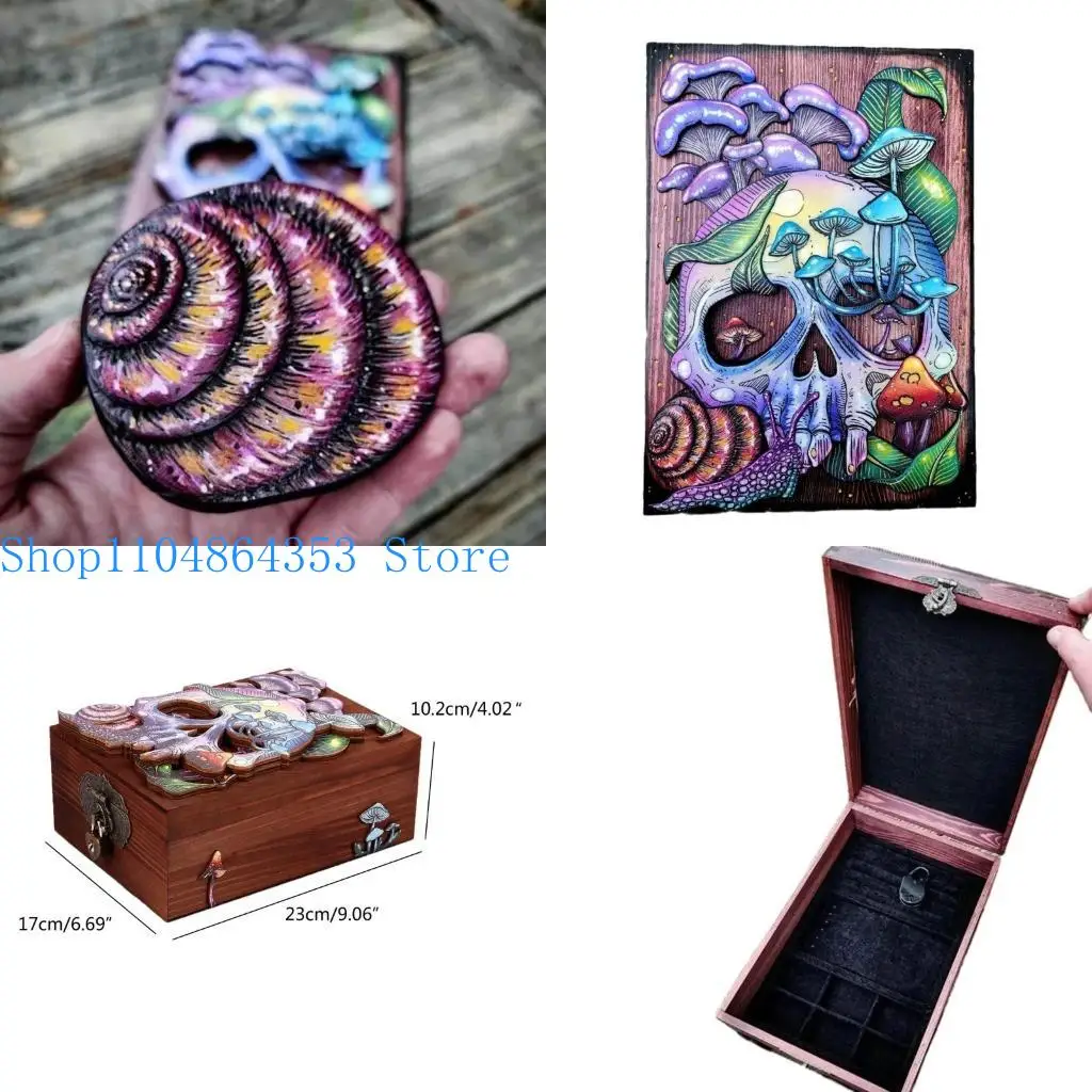 

652F Skull Jewelry Storage Box Bracelets Earrings Necklace