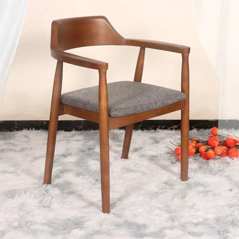 

Solid Wooden Dining ChairCoffee Shop Dining ChairBackrest ArmchairConference ChairRestaurant Solid Wooden Sitting Board Chair