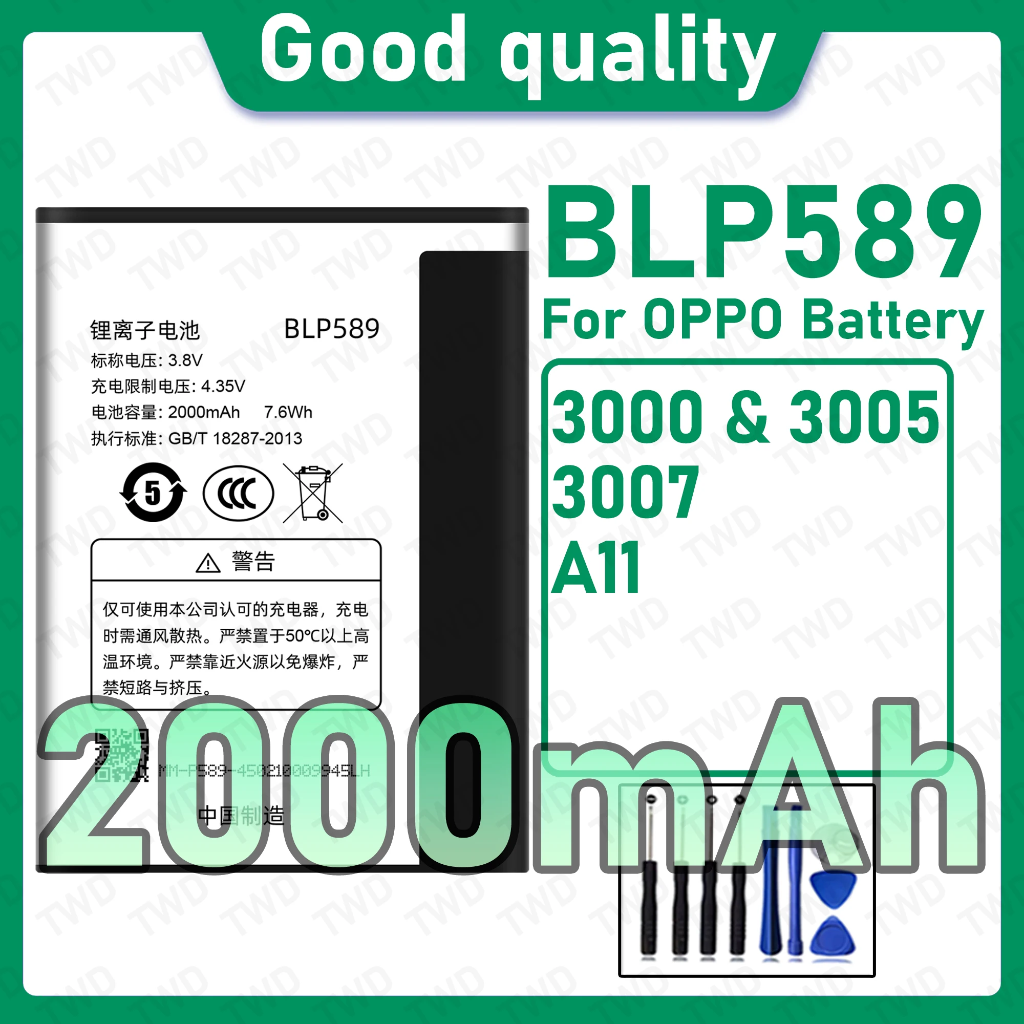 New High Quality Safe Durable BLP589 Battery For OPPO 3000 3005 3007 Replacement Long Lasting+Free Tools