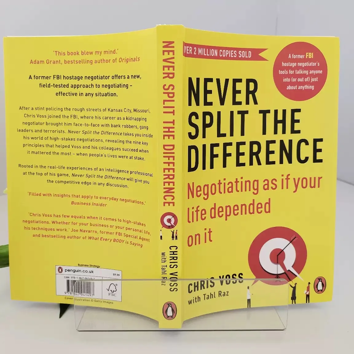 Never Split the Difference by Chris Voss, Negotiation & Communication Skills Self-Help Book