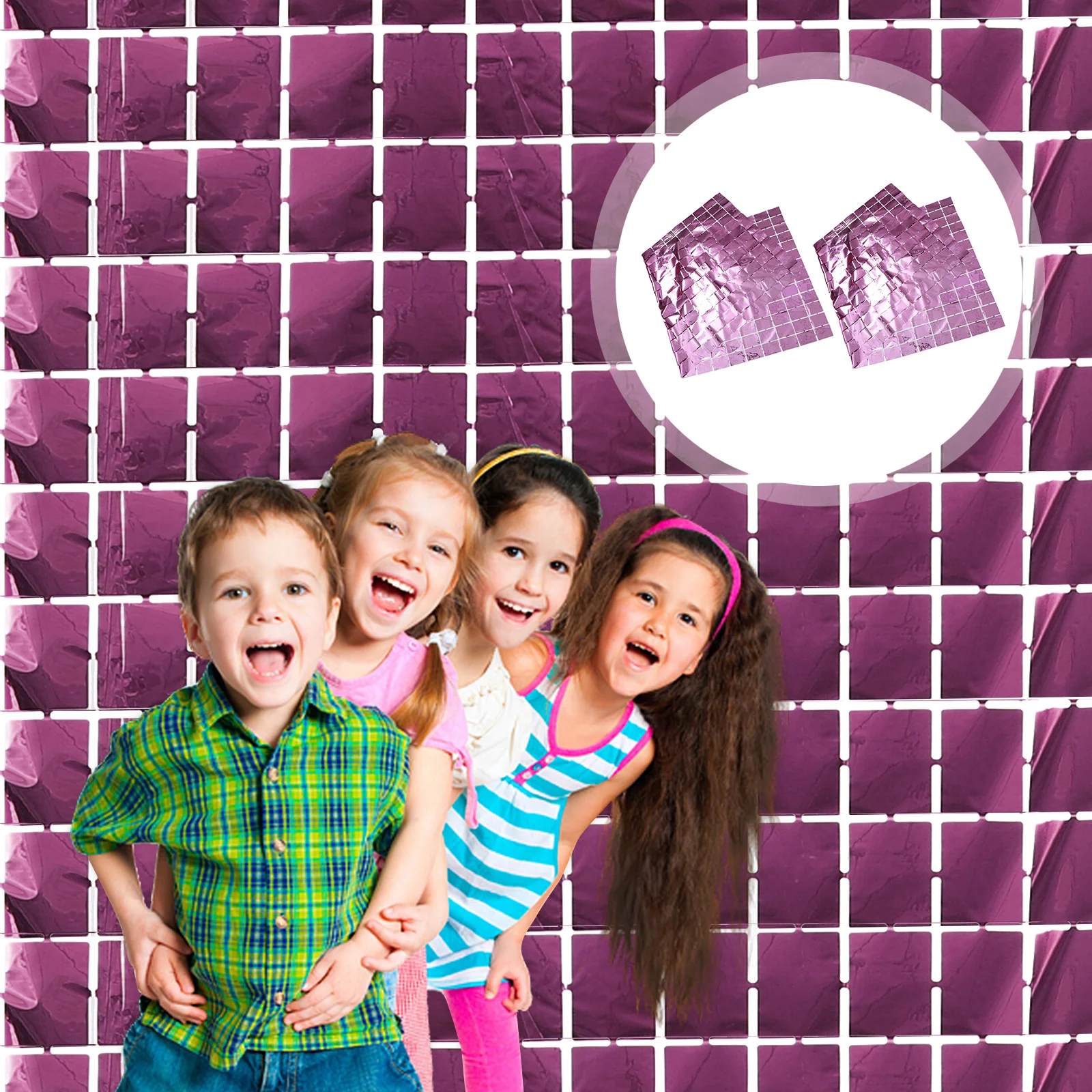 

2Pcs Wall Tinsel Fringe Curtain Doorway Decor Foil Fringe Curtains Decoration for Baby Shower Graduation Event Photography