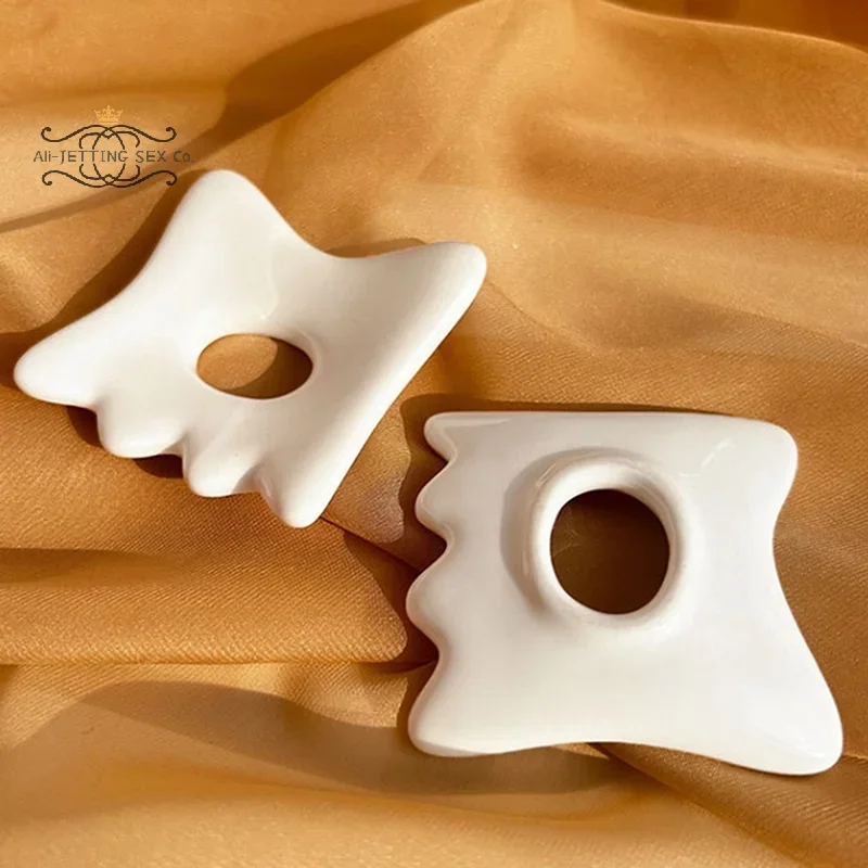 

Керамический инструмент для скребка лица, керамическая доска Гуа Ша, против старения, уход за кожей лица, уменьшение темных кругов, удаление морщин