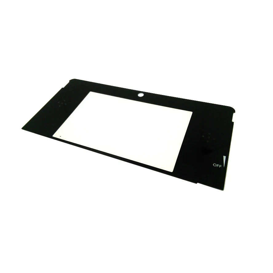 Couvercle de lentille de cadre d'écran LCD avant supérieur en plastique de remplacement, pièces de réparation 3DS, noir et blanc