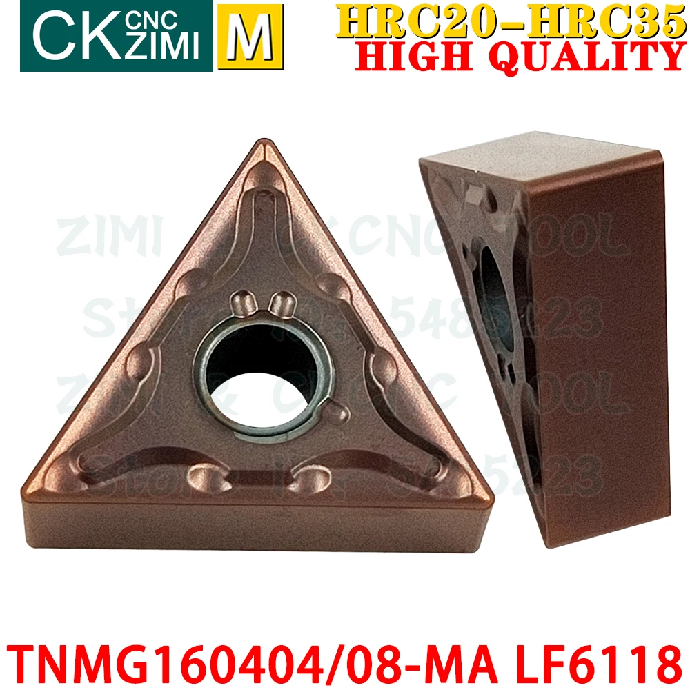 TNMG160404-MA LF6118 TNMG160408-MA LF6118 Carbide Inserts External Turning Inserts Tools TNMG 1604 CNC Metal Knife Lathe Tools