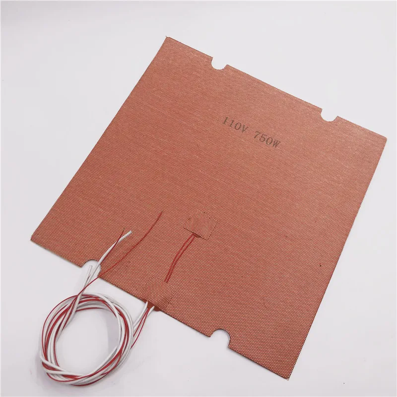 

Custom Size 340X340MM Voron 2.4 3D Printer Silicone Heatbed With 3M 110/220V 750W NTC 100K Thermistor Silicone Heater Pad