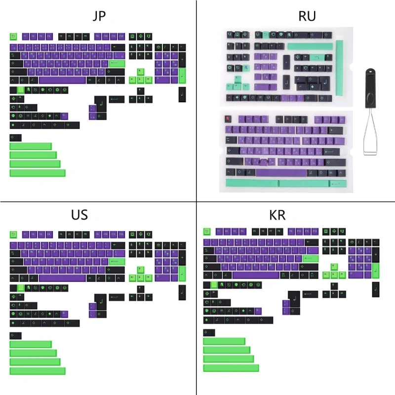 

146 Keys Cherry Keycap PBT DYE-SUB EVA Keycaps For GK61/64/68/84/104/108