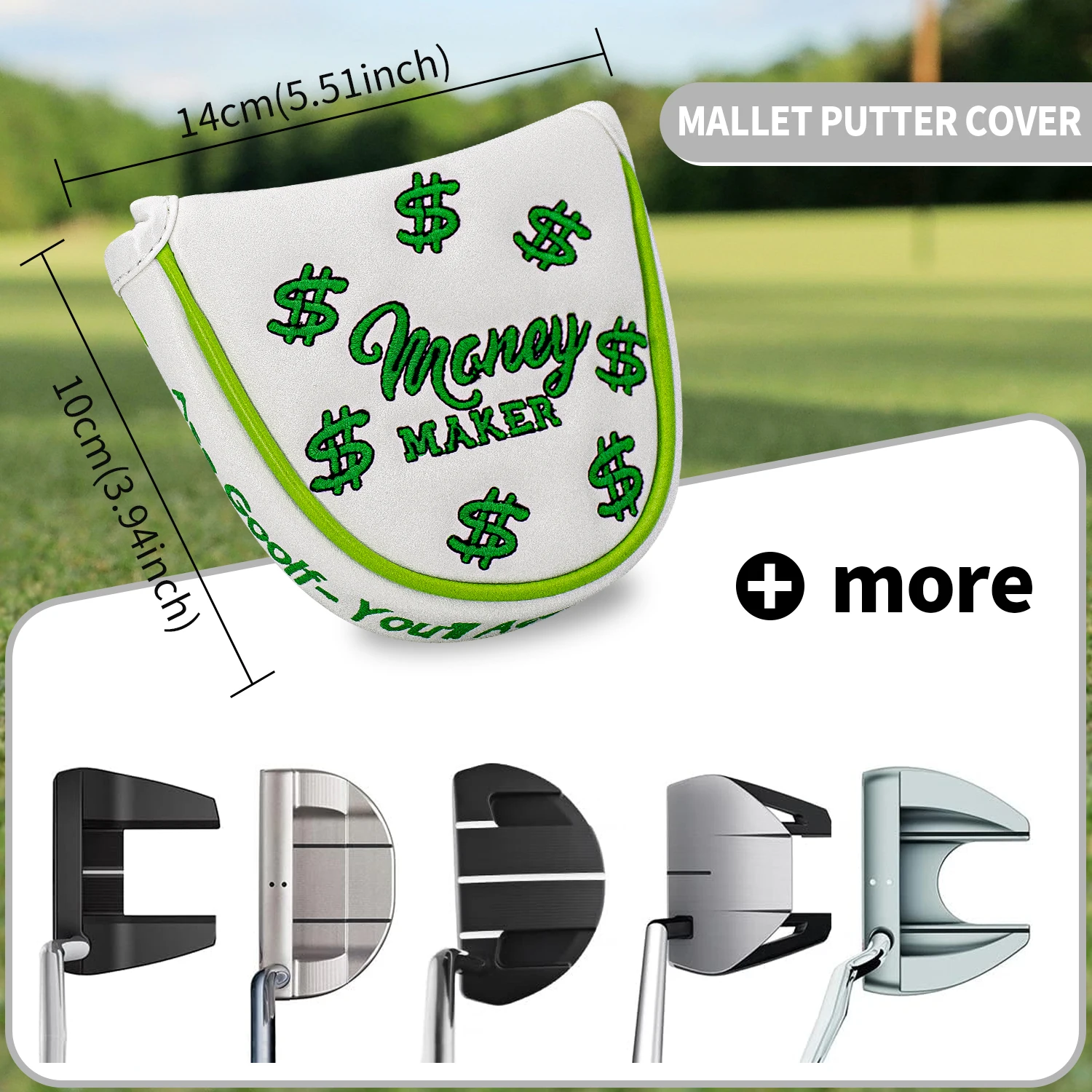 Coin Pattern Golf Club Head Cover - Protective Durable Lucky Accessory for Golf Enthusiasts & Lucky Seekers image 6