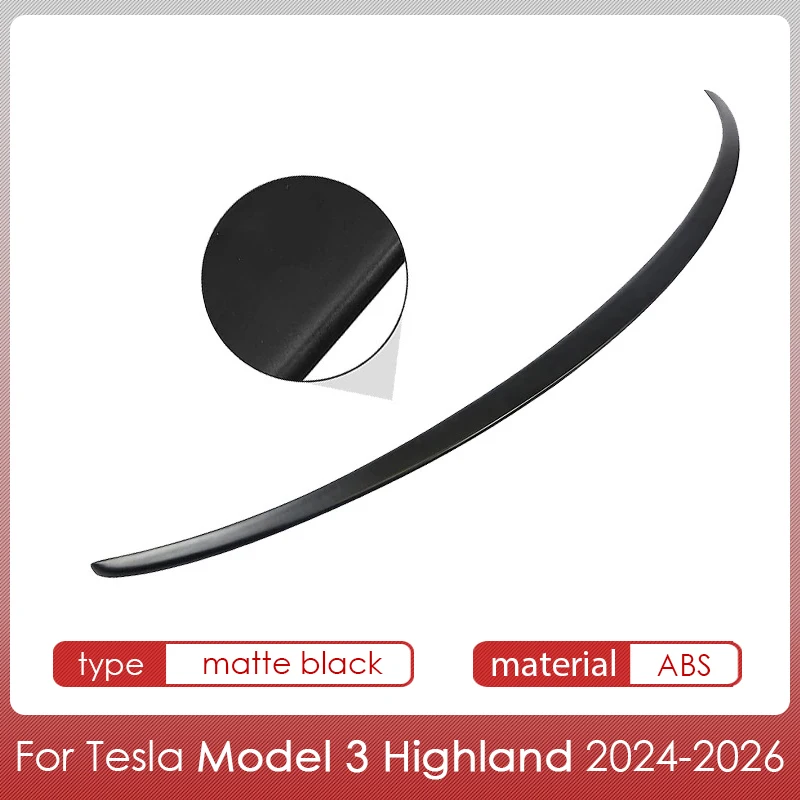Spoiler voor Tesla Model Y Juniper Accessoires Spoilers Vleugels voor Tesla Model 3 Highland Accessoires 3/Y 2017-2026 ABS Materiaal