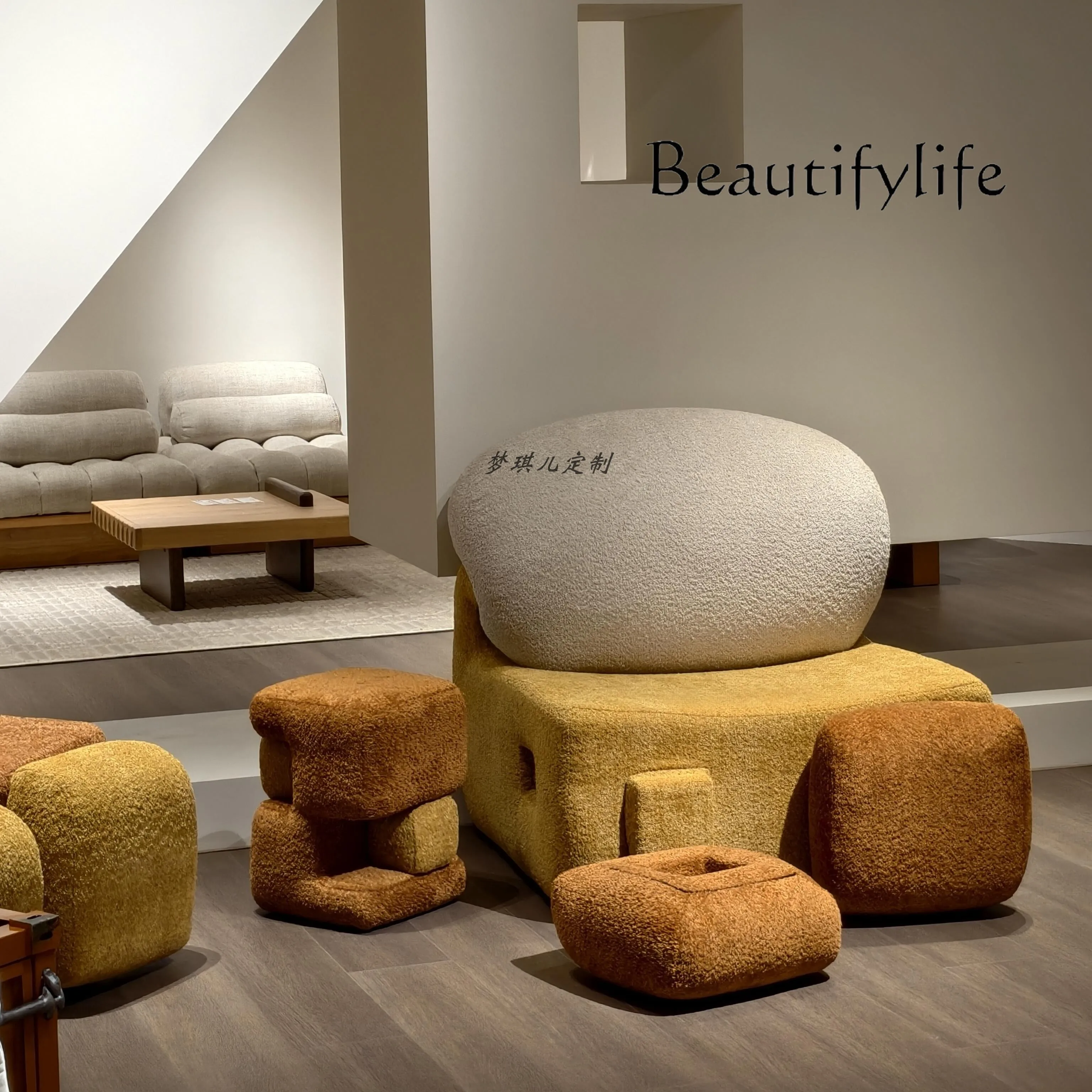 Single leisure chair Nordic light luxury modern special-shaped sofa living room module single sofa chair