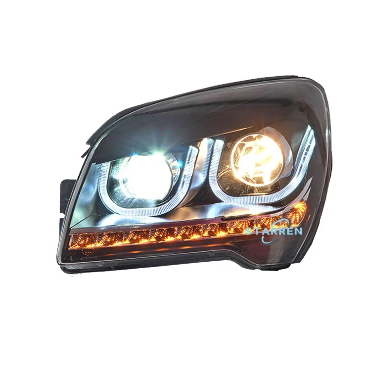 عالية الجودة اكسسوارات السيارات DRL Hid ثنائية زينون العلوي رئيس مصباح LED المصابيح الأمامية لكيا سبورتاج 2007-2013 #2