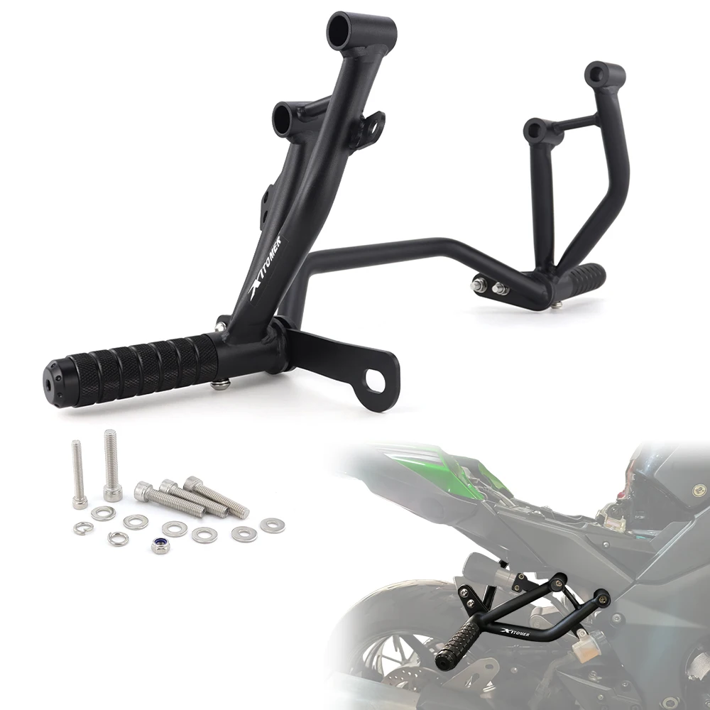 Motorcycle Rear Footrests Subcage Peg Support Stunt Step Plate Stunt Protection Ninja 1000 Ninja 1000SX Ninja1100SX For Kawasaki